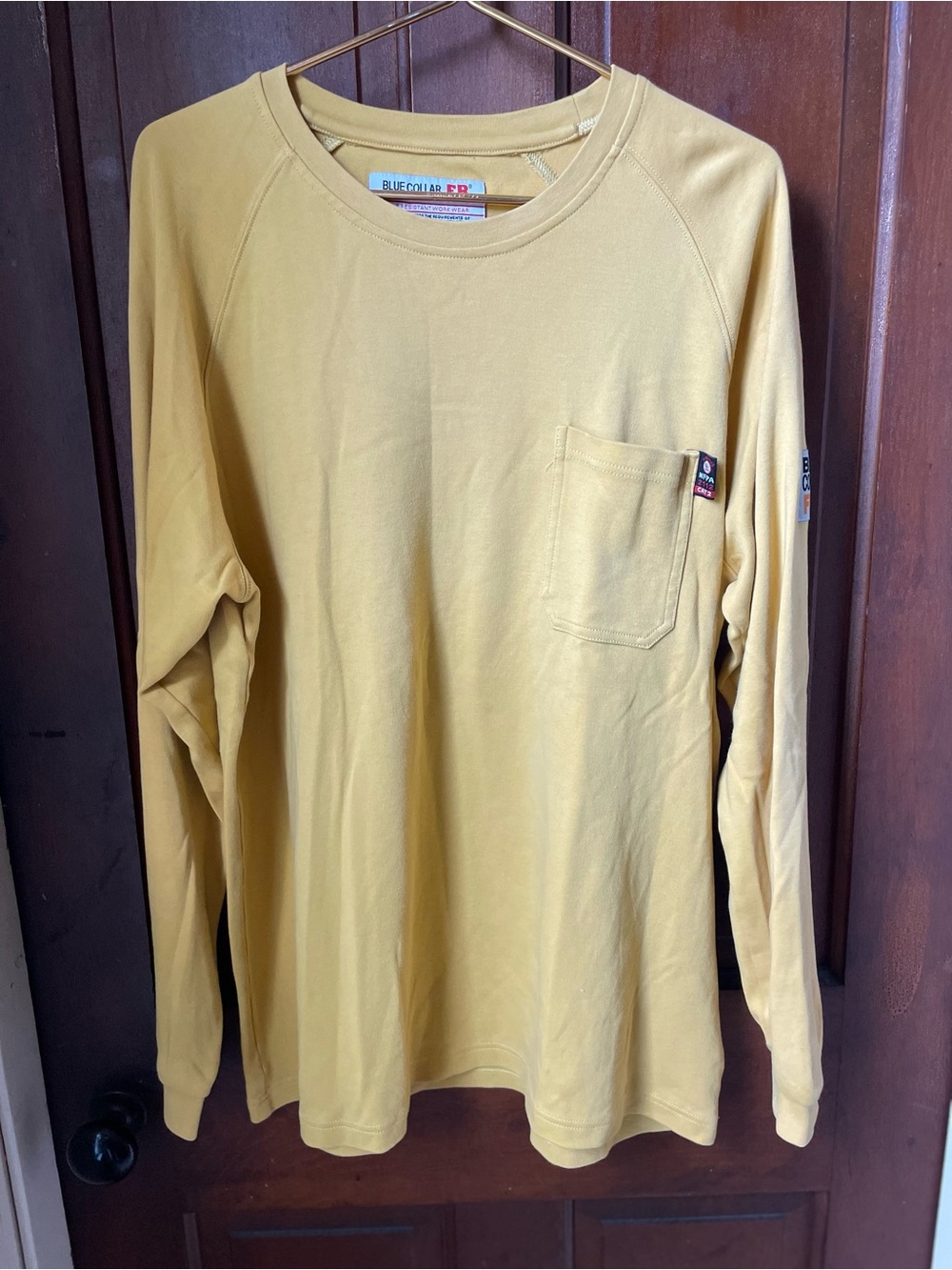 Blue Collar FR men's extra large long sleeve yellow shirt